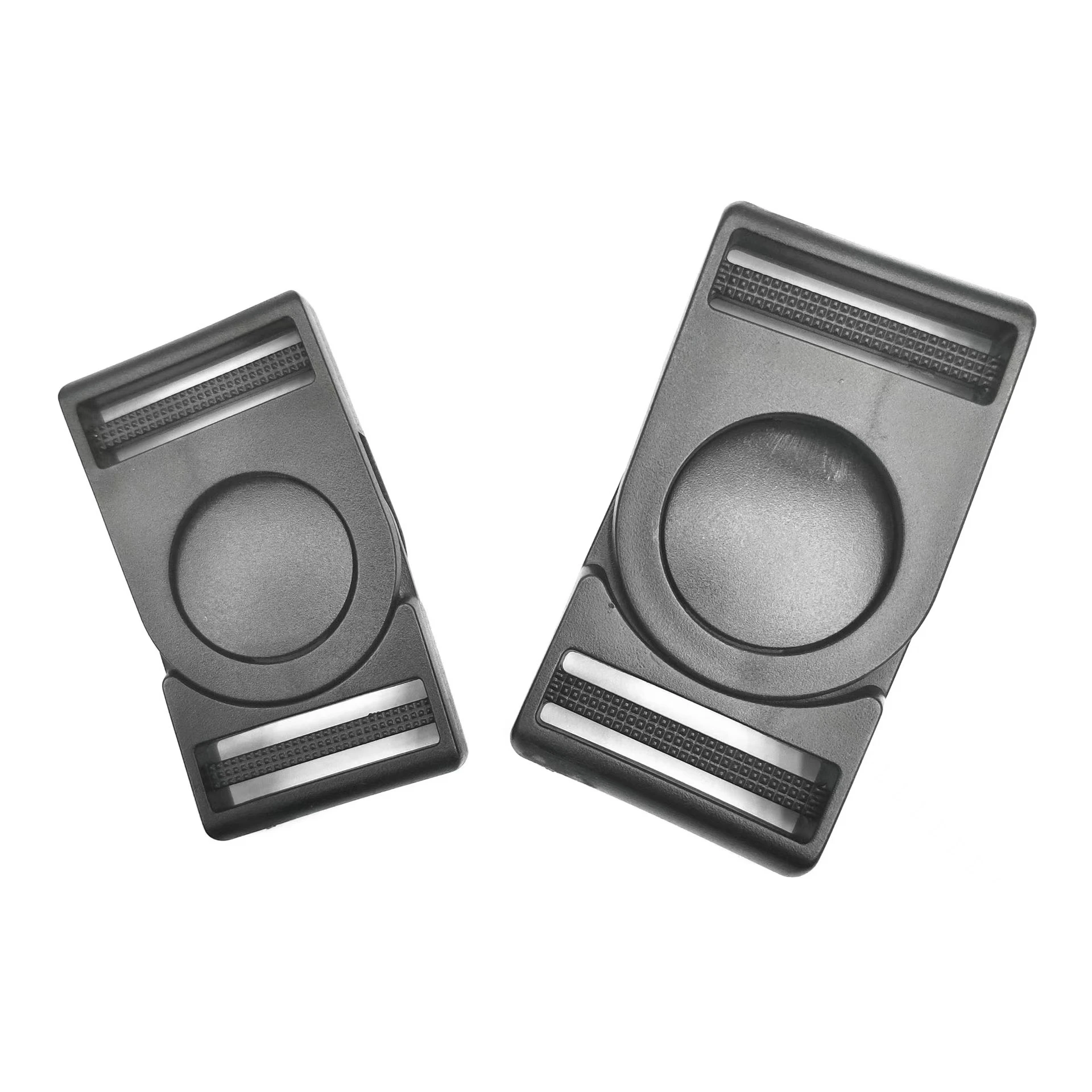 wholesale Black Buckle Twist Plastic Bag swivel Buckle Adjuster Adjustable center Release Buckle for Belt Clips webbing