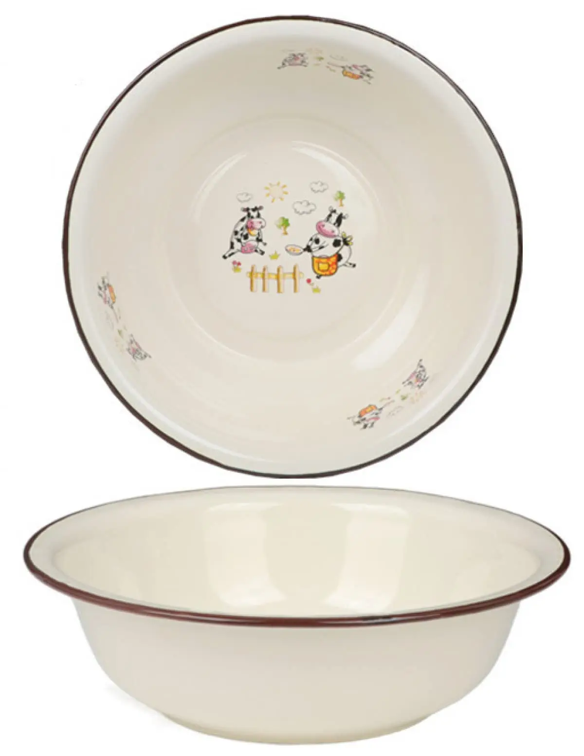 senny wholesale suppliers Enamel soup pot enamel steel basin large enamel basin