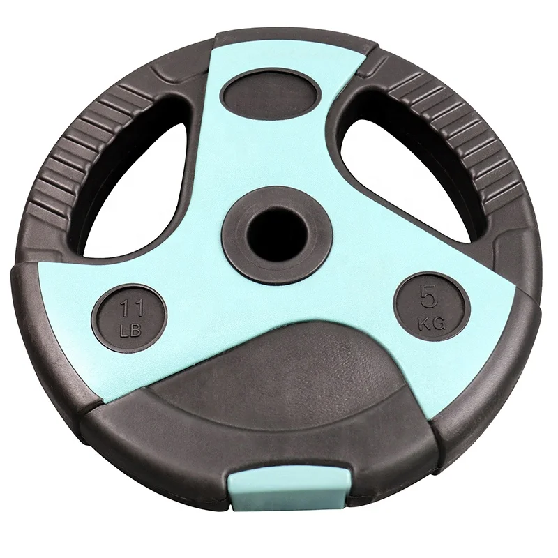 Пластиковая двухцветная пластина цементная весовая гантели