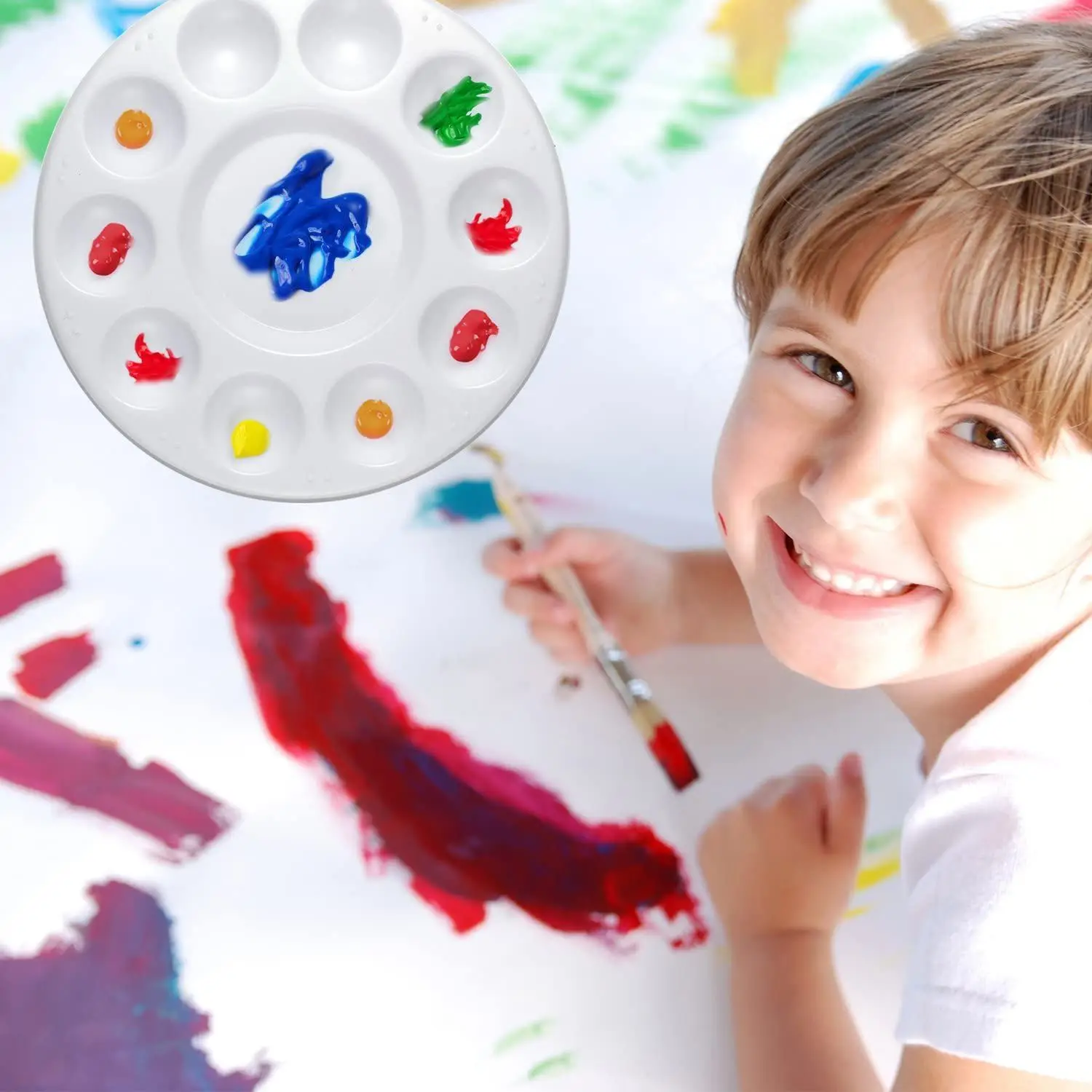 
15pcs kids empty paint palette small charms 