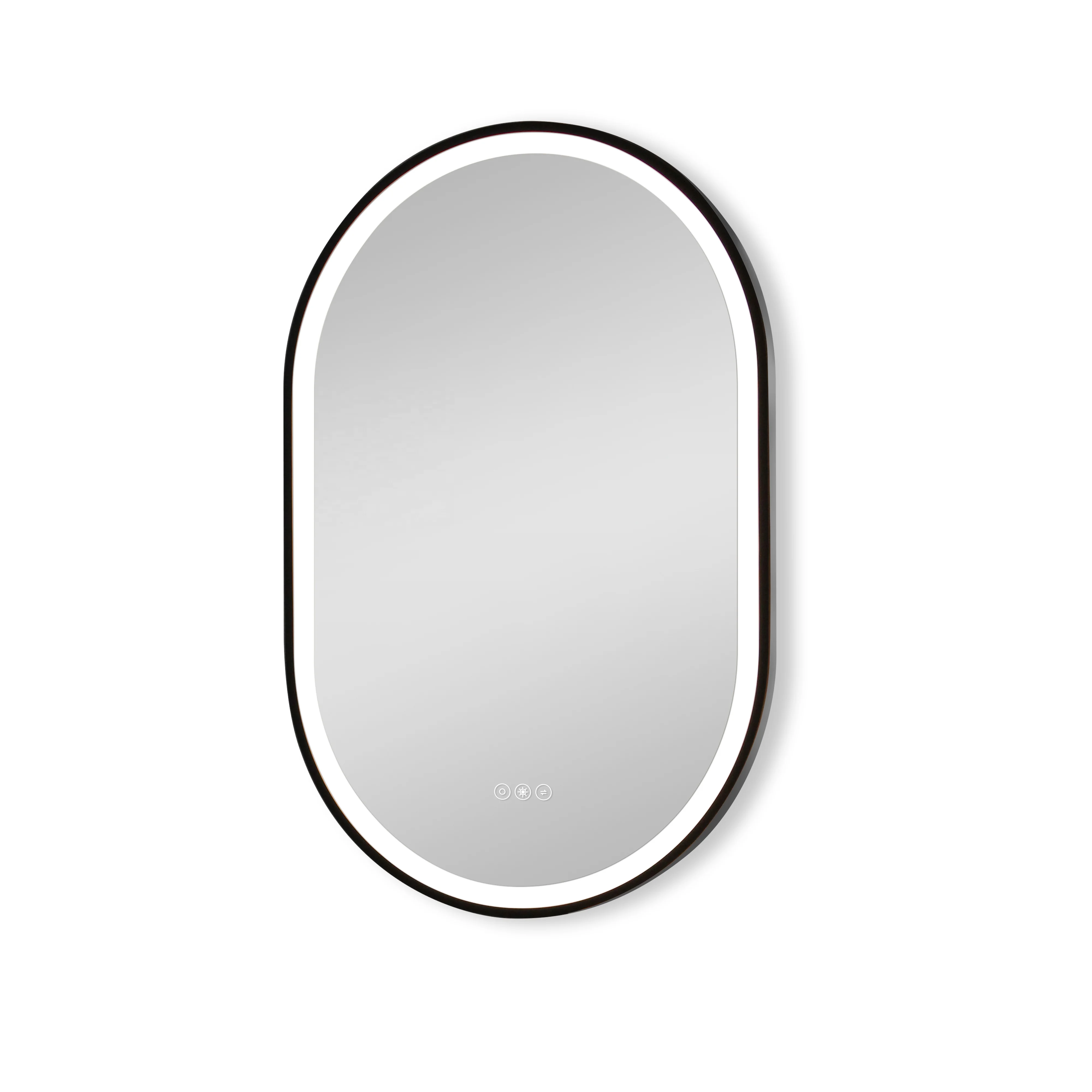 Bathroom wall mounted playground shape framed bath mirror smart led mirror bathroom