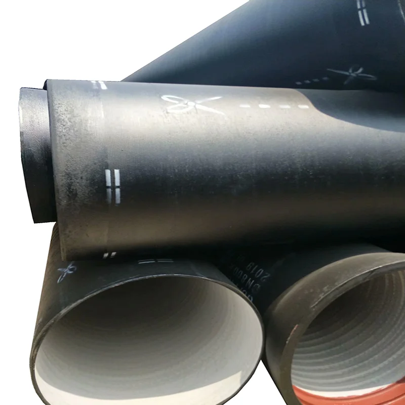 Epoxy Coated Cast Iron Pipe  C40 C30 C25 K9 thickness 8.1mm Ductile Iron Pipes Water Supply Pipe