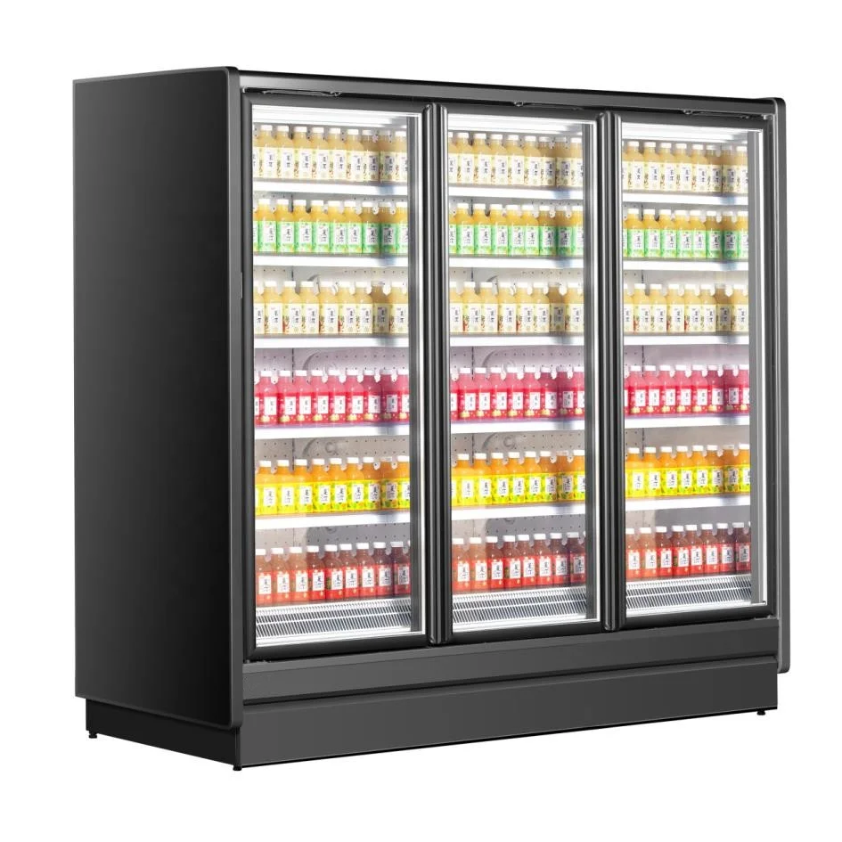 Commercial Refrigerator vertical freezer Glass doors display freezer for supermarket