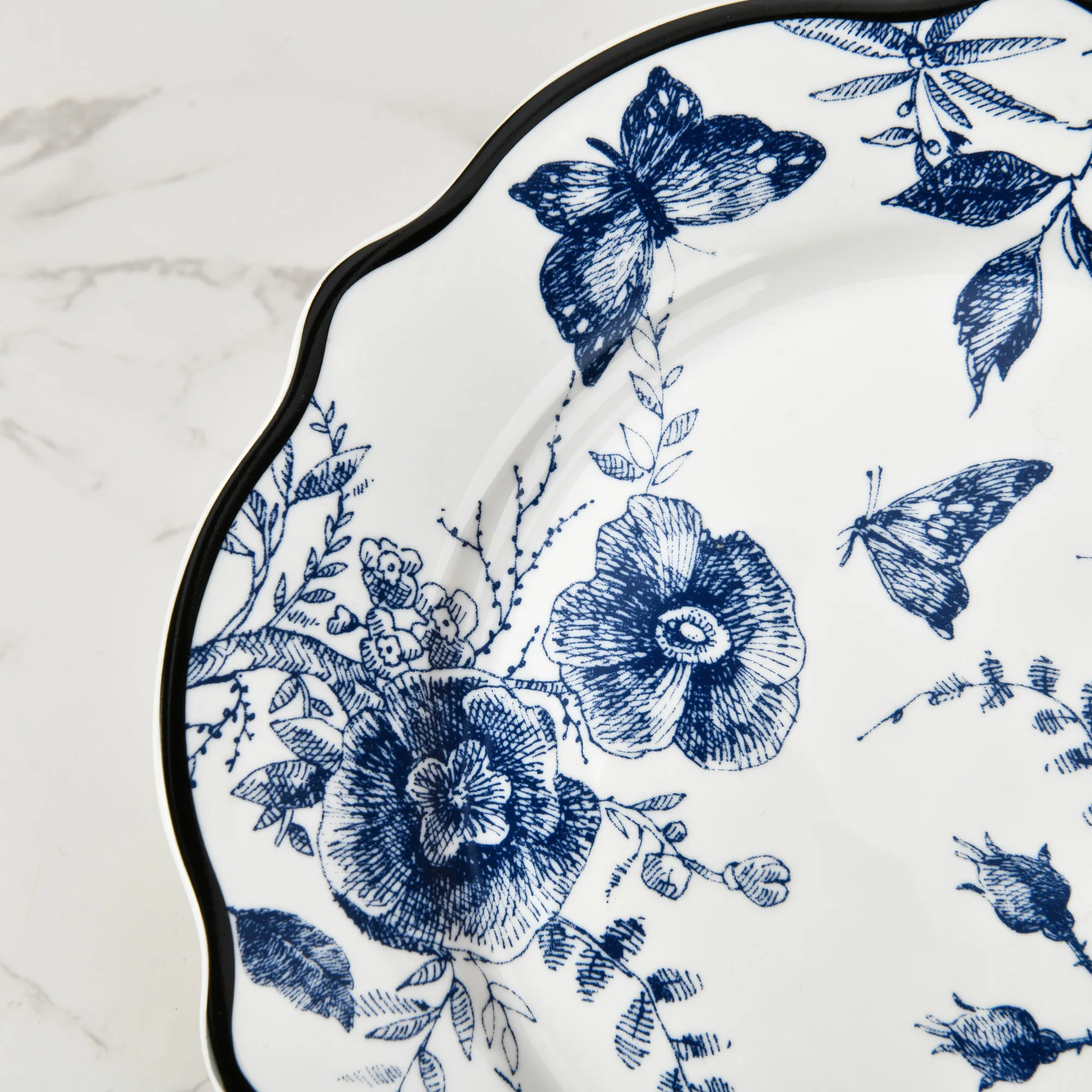 Chinese Flower Porcelain Dinnerware Set Dinner Plate Bone China Dinner Dishes Plate Sets Italian 16 pieces Dinnerware Set