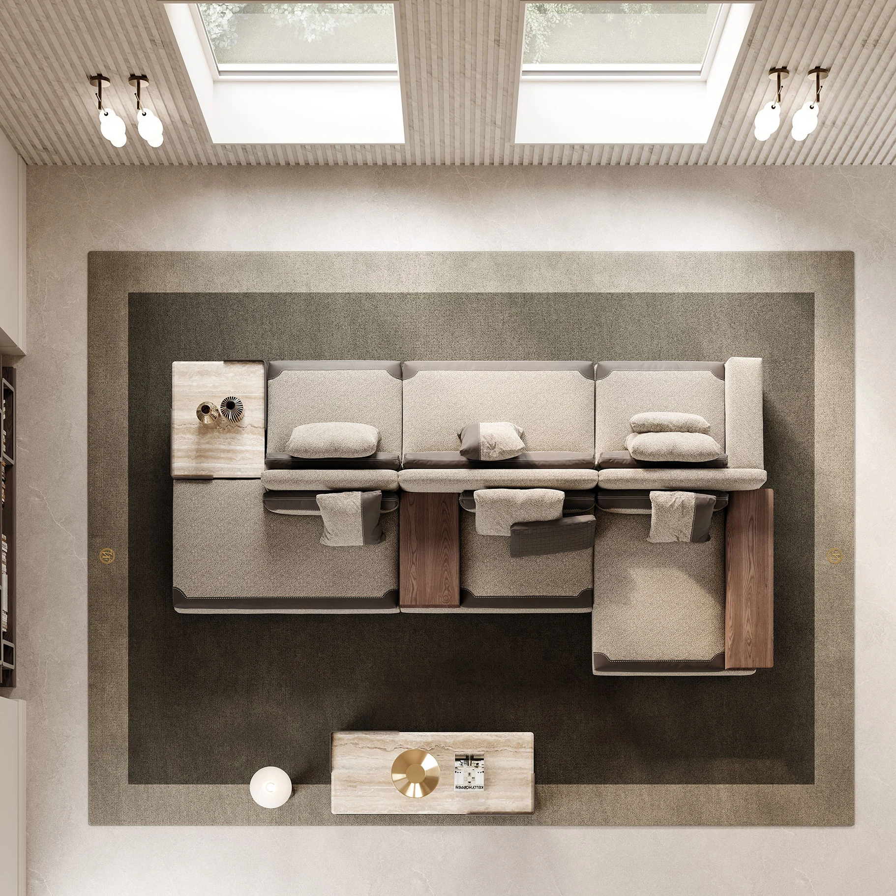 Luxury italian design wooden fabric sofa 4m modern luxury corner sofa high-quality sofa set furniture living room luxury