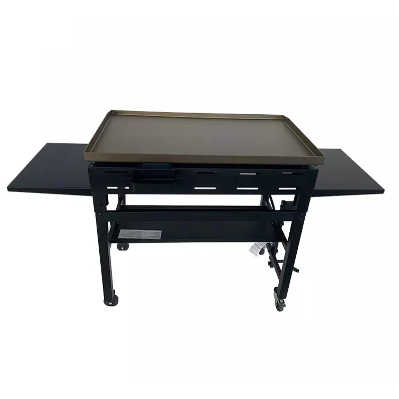 Commercial Portable Butane Gas Bbq Stove Set With Square Grill Pan Non-Stick Griddle Bbq Gas Grill With Lid