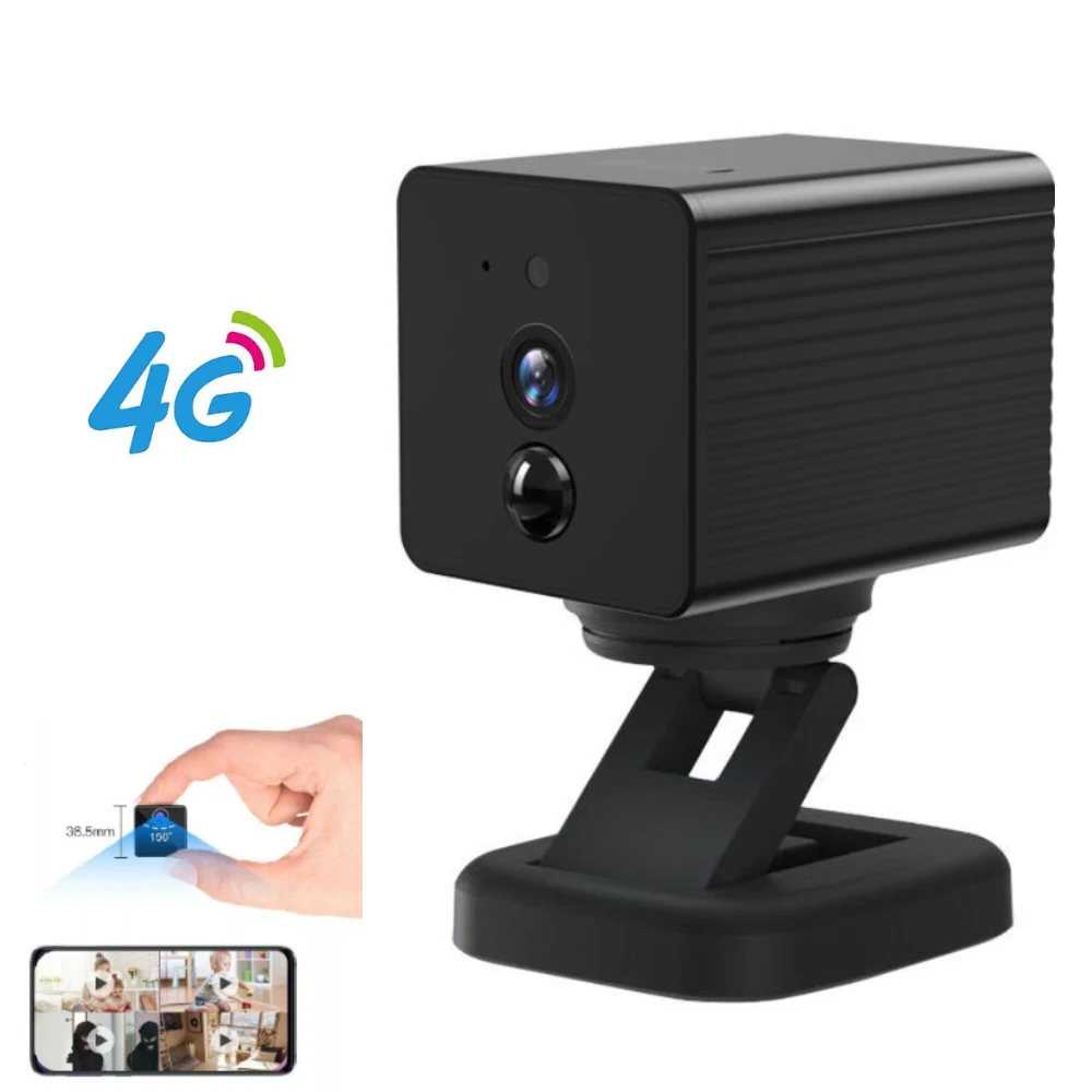 Low power consumption 4MP HD Rechargeable 4G IR Night Surveillance WiFi Mini Camera Security Camera 1080P Motion Alarm Camcord