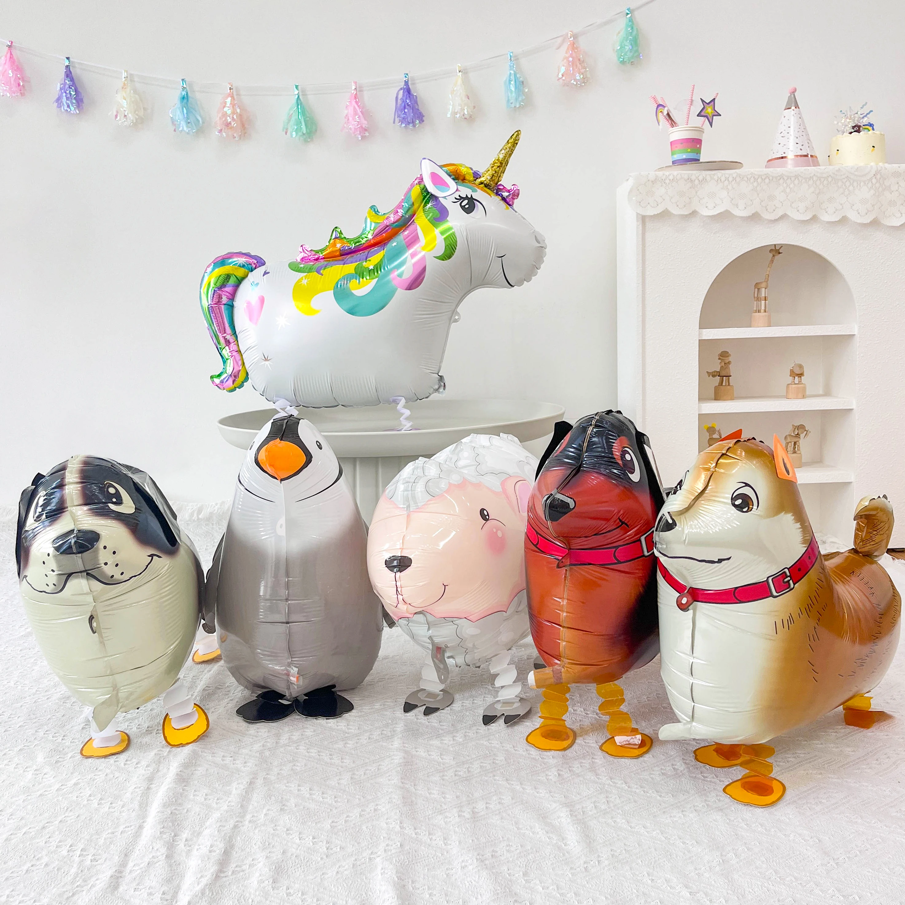 Wholesale helium balloons animal walking penguin aluminum foil balloon cute toys gift walking pet balloons for child