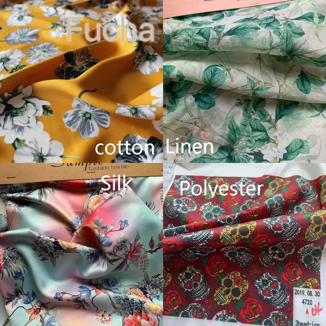 China Golden Supplier Strip Flowers Printed Fabric Cotton For Women