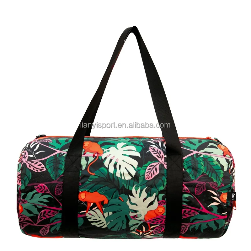 customized logo Artistic Painting Duffel Bag Waterproof Foldable Training Handbag waterproof gym sports travel Tote bag