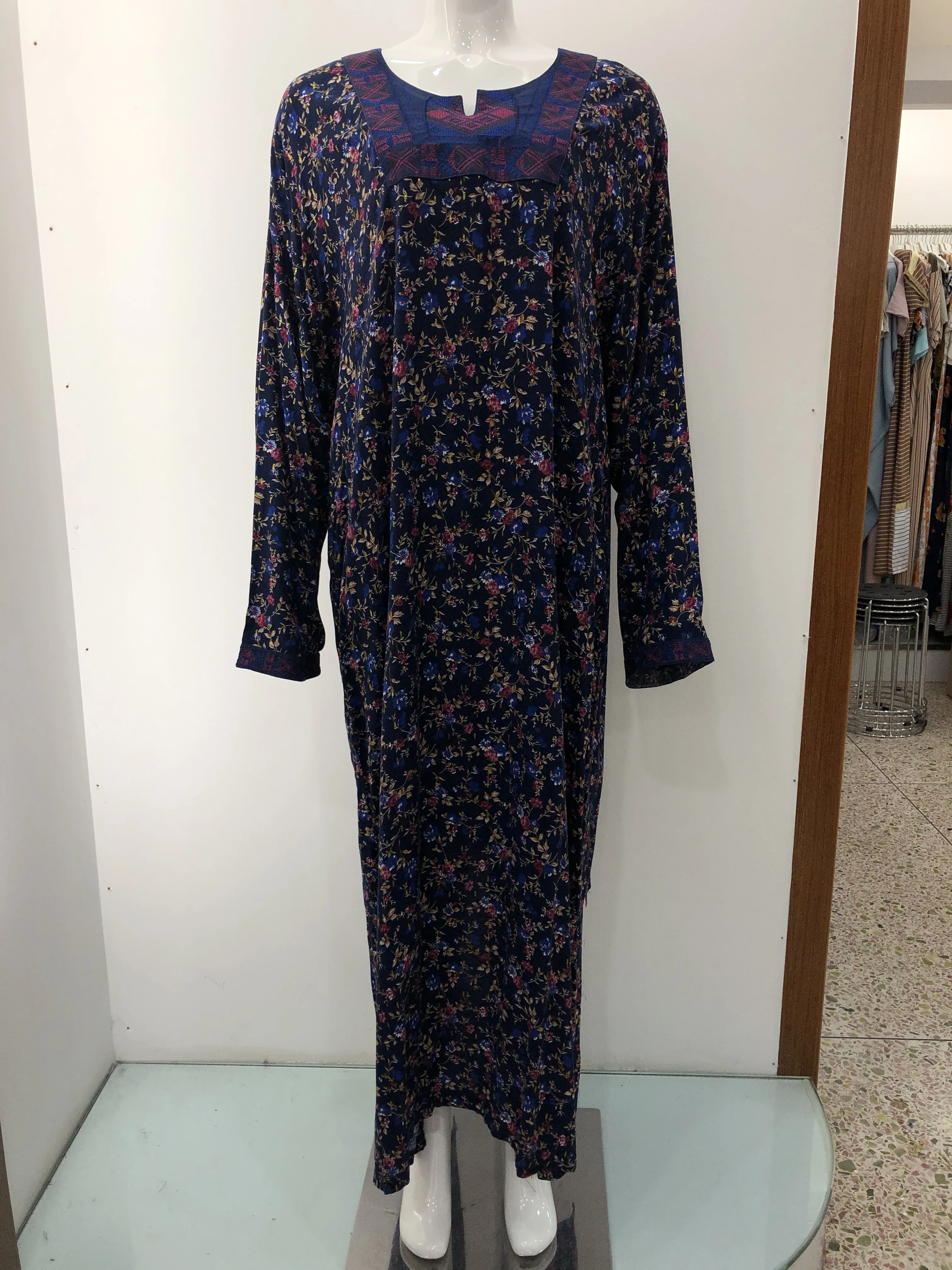 Марокканская женская ночная одежда летняя вискозная мусульманская женское длинное платье