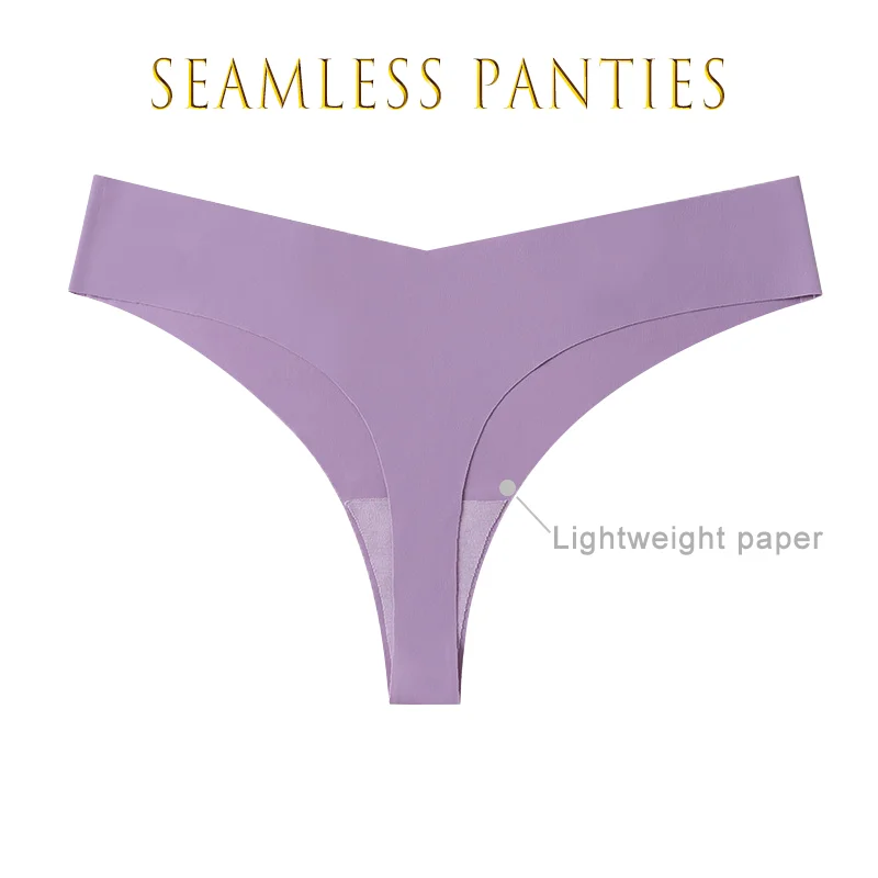 Hot Sell Wholesale Seamless Panties Ice Silk Hot Thong No Show Invisible Lingerie Women Seamless Panties Bikini Sexy for Women