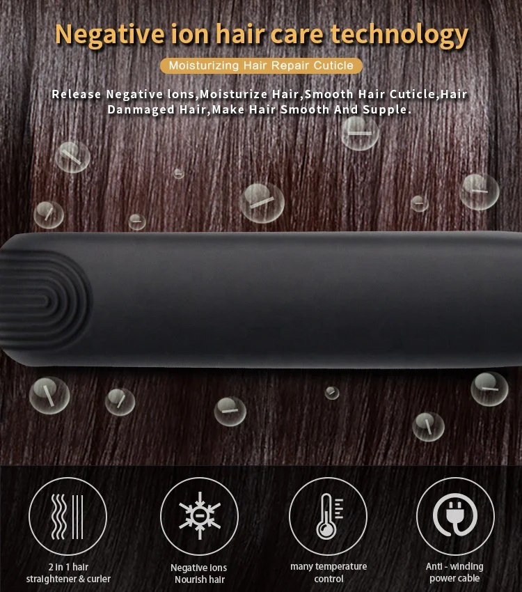 
Ulta 450F Flat Irons Ceramic Plates 2 in 1 Volums Straightening Curling Iron Hair Straightener Customs Flat Iron 