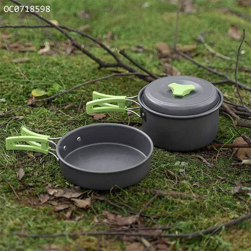 Travel Camping Cookware Perfect Outdoor Cooking Equipment Most Complete Camp Nonstick Pots Set