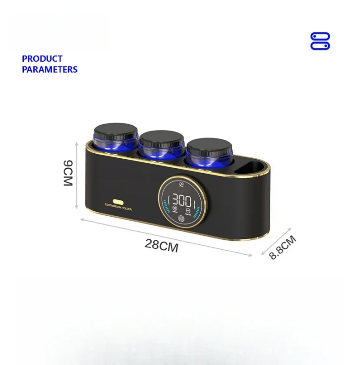 Disinfector UV Sterilizer Toothbrush Holder Automatic Toothpaste Dispenser Sanitizer