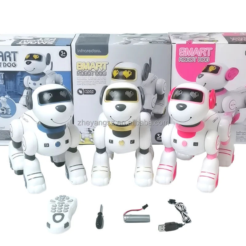 Factory stunt touch smart follow song push ups turn left say hello smart dog robot