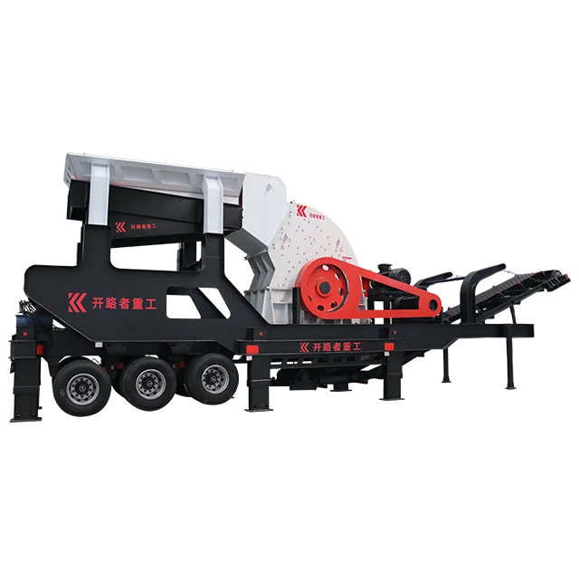 Stone Crusher Machine Limestone Crushing Machine Rock Crusher Mobile Tire Type Hammer Crusher Station