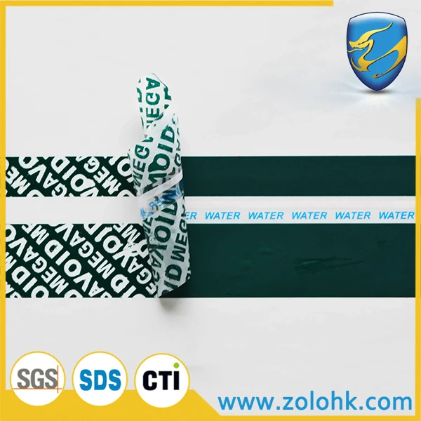 ZOLO Bag security Seal tamper evident tape hot melt void sealing tape adhesive hidden void seal security tape