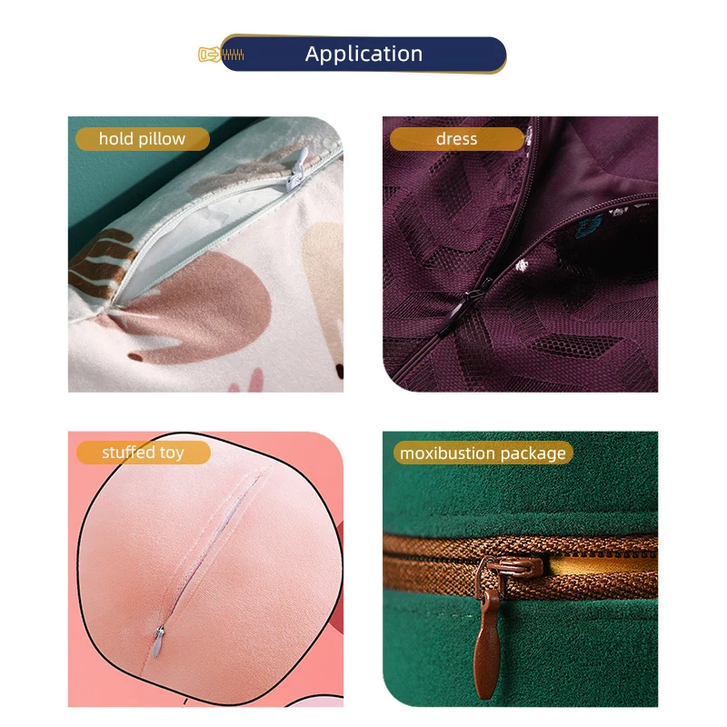 Eco-Friendly Invisible #3 Plastic Colored Skirts Zippers For Sewing