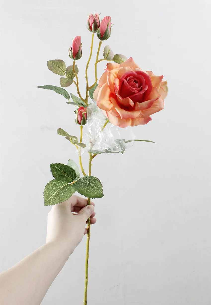 Simulation rose artificial flower home office decoration flower arrangement art photography props