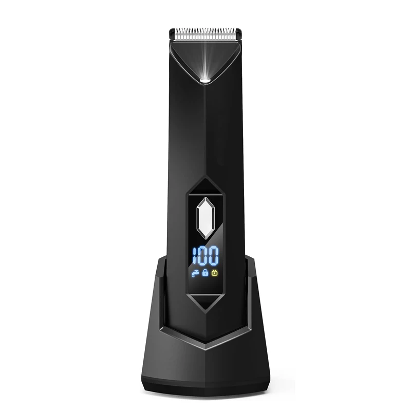 Manscape Ball Trimmer Shavers for Men, Dual-Head Electric Body Trimmer w/Light, Safe Ceramic&Foil Blades