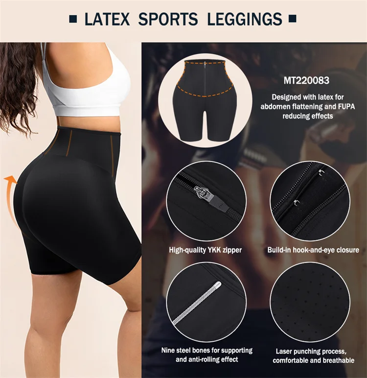 HEXIN slimming latex tummy control sport waist trainer leggings women