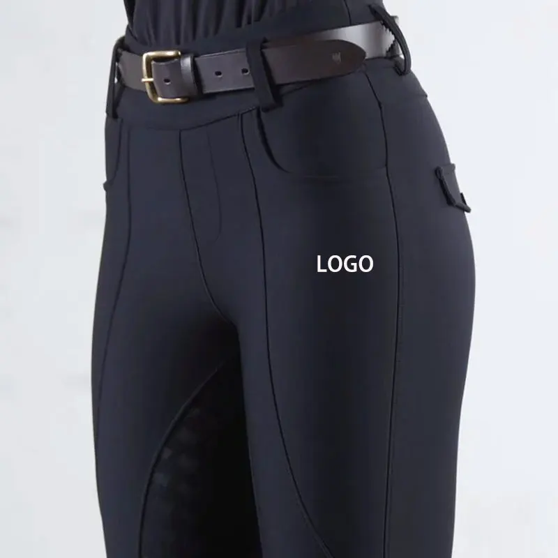 Customized High Quality Horse Riding Leggings Jodphurs Women Riding Breeches Waistband Equestrian Compression Pants Breeches