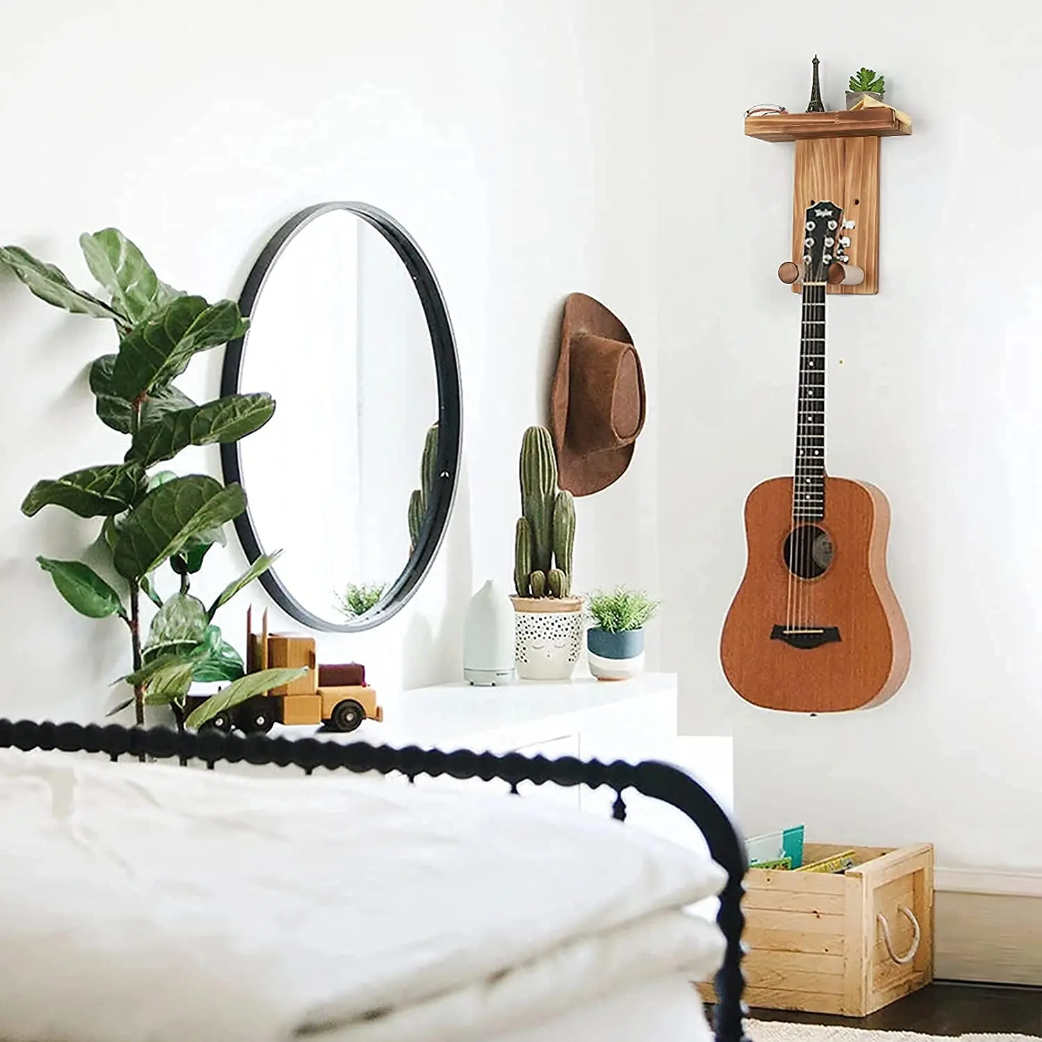 Wholesale Custom Wall Mount Holder Guitar Hanger Shelf Home Decoration Wall Shelves