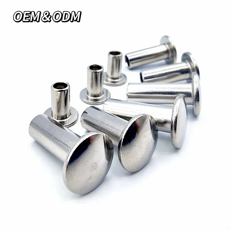 Aluminum Steel Galvanized Oval Truss Head Semi Hollow Tubular Rivet Shorter Rivet Semi Tubular Rivet