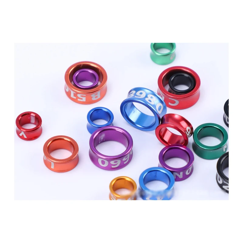 Tiger Skin Parrot Foot Bird Ring Electroplated Alloy Closing Ring Random Word Foot Birds Leg Rings