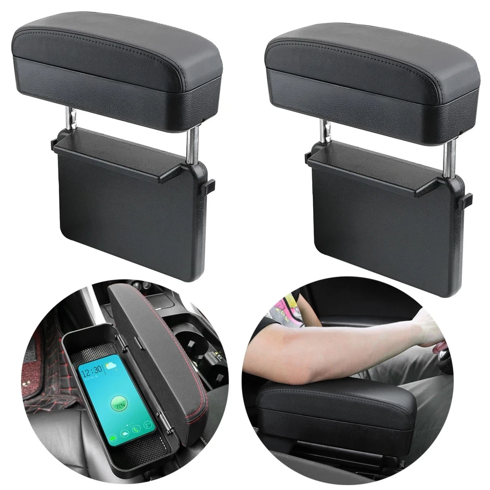 Adjustable Universal Car Center Console Arm Rest Pillow Box Hand rest Support Car Armrest Organizer Cushion