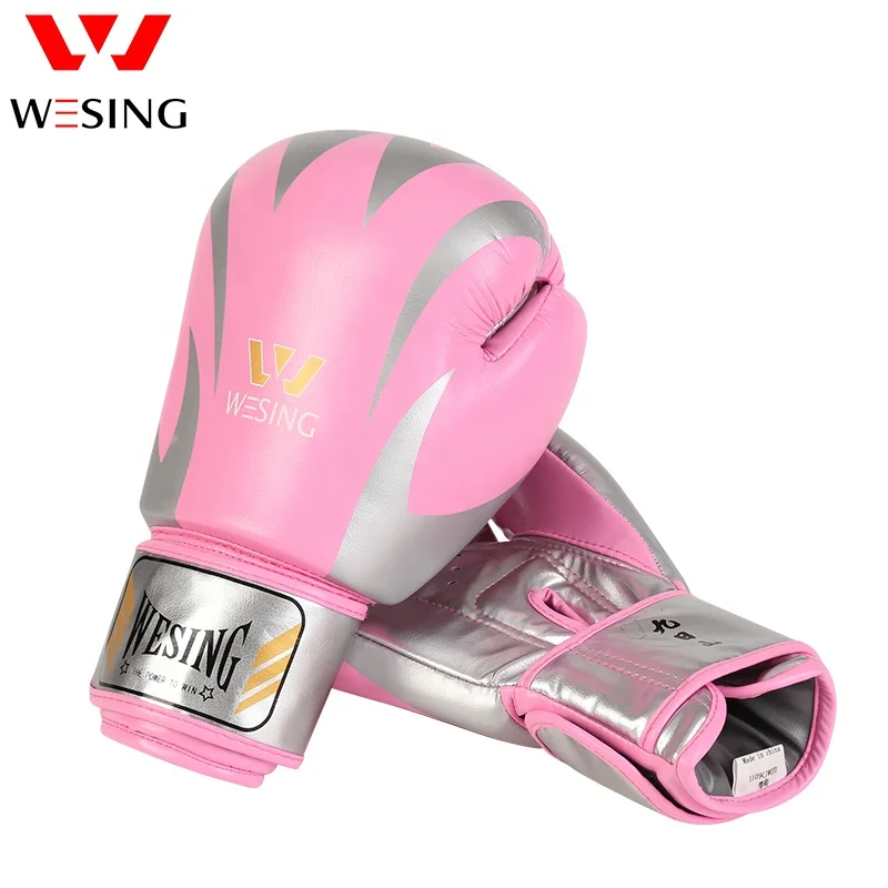Wesing Custom Logo Blue Boxing Gloves Custom Logo 18 Oz White Red Black Boxing Gloves