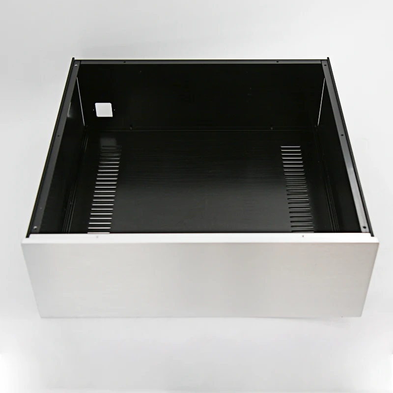 KYYSLB 430*150*408MM All Aluminum Amplifier Chassis CNC Box House DIY Enclosure Home Audio Sound Speaker Amplifier Case Shell