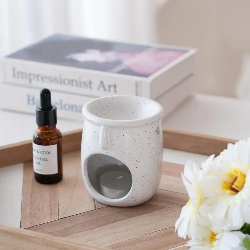 Nordic cute porcelain wax melt burner wholesale aromatherapy ceramic oil burners