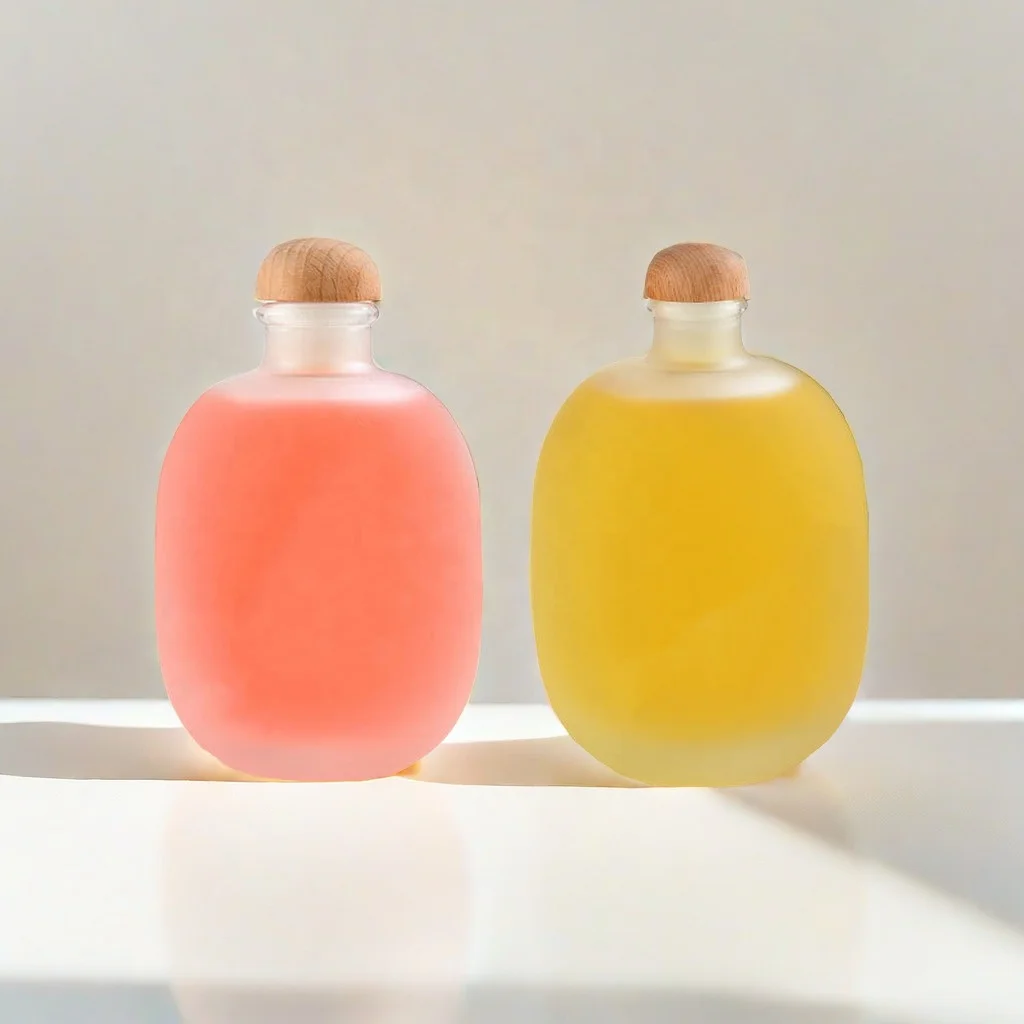 Wholesale 125ml 250ml 500ml Frosted Transparent Fruit Juice Wine Glass Bottle Without Cork