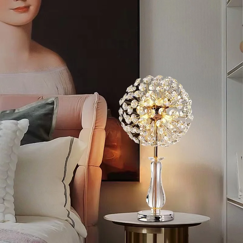 Dandelion Floor Lamp Living Room Sofa Corner Lamp Bedroom Luxury Designer Crystal Bedside Lamp