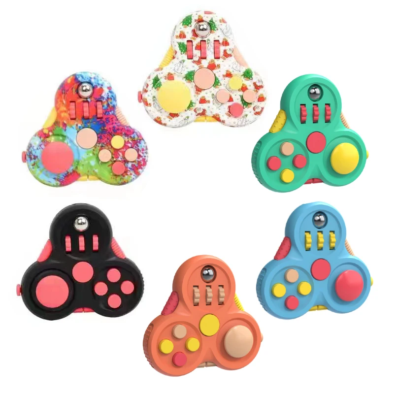 Stress reducer fingertip spiral toy firm relieve anxiety finger top toy hand flying fidget pad spinner