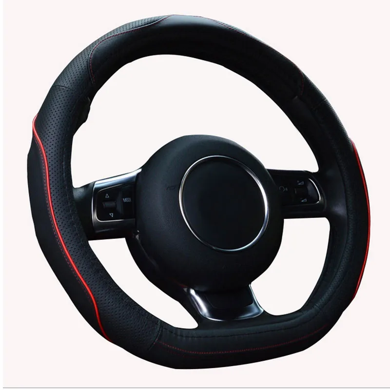 Leather Steering Wheel Cover For D-type Flat