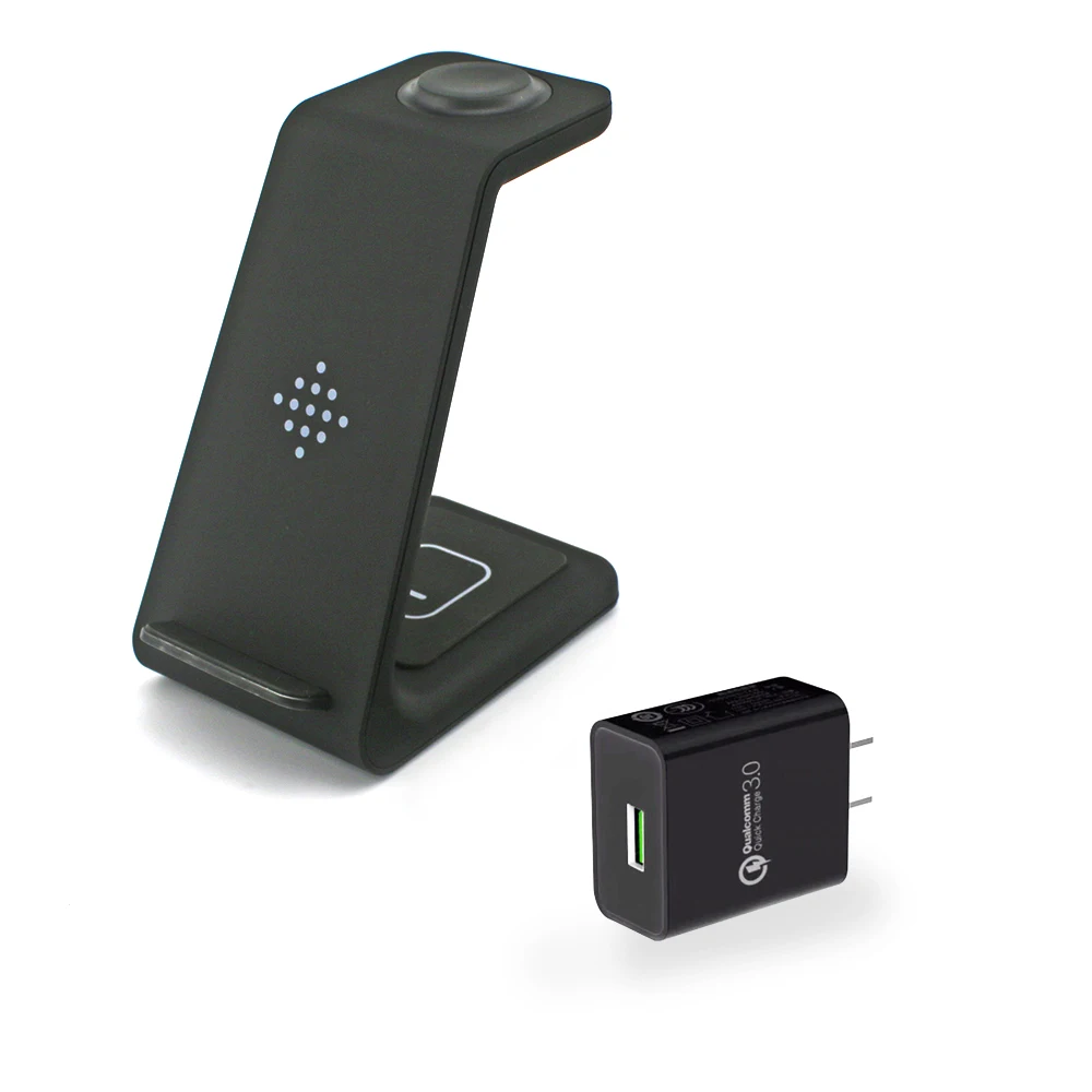 2021 горячее пользовательское Беспроводное зарядное устройство с логотипом 3 в 1 беспроводная зарядная док-станция для iphone