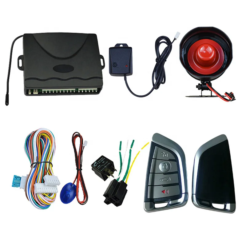 Factory wholesale 12V Universal Car Auto Burglar Alarm Protection Security System Remote Control Door Lock Vehicle