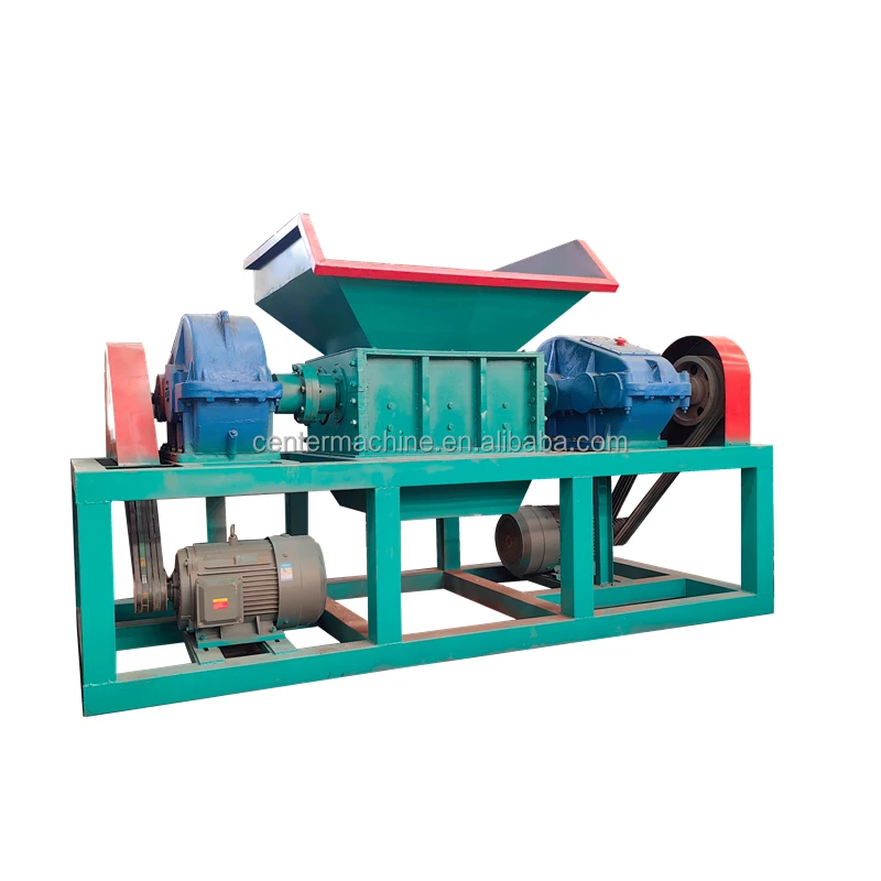 Scrap Tire Metal Double Shaft Shredder Machine