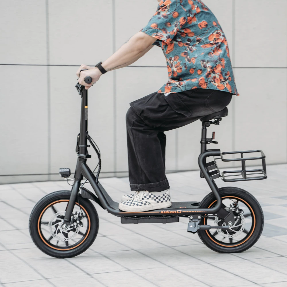 EU склад Бесплатная доставка 2023 новая модель Kukirin C1 леди e bikes 10ah аккумулятор 14 дюймов мини-городские электрические скутеры 25 км