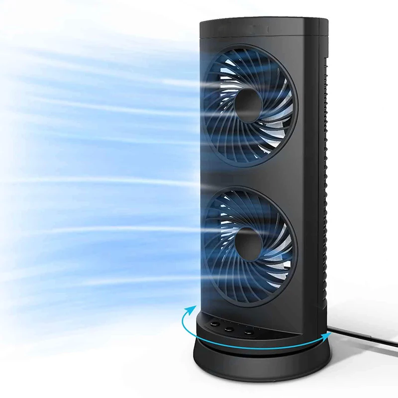 12 Inch twin Portable 110 Oscillation Desk Fan Electric Handy Desk table Fan