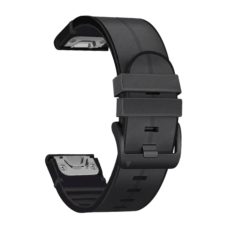 Eraysun Leather silicone watch strap 22mm 20mm 26mm Quick Release Wrist Bands Luxury for Garmin Watch
