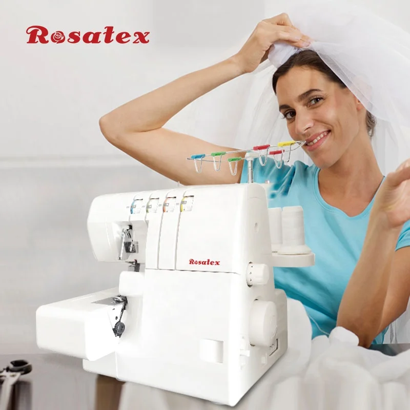 Rosatex  RS-700K 2-3-4  Threads Single/double needles Adjustable Stitch Length portable overlock sewing machine