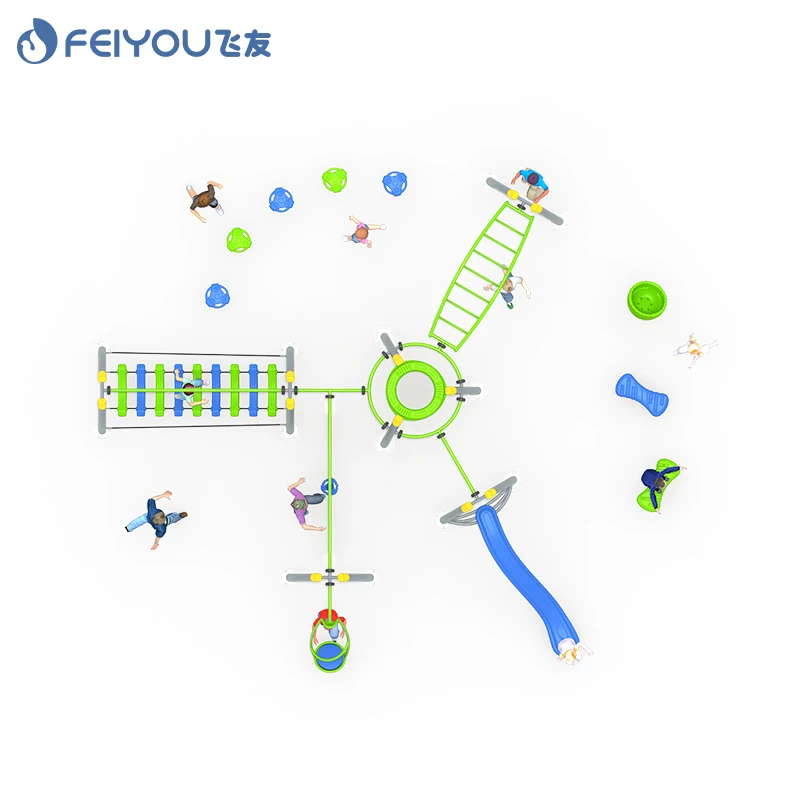 Juegos para Parques Infantiles Inflatable Playground Outdoor  Park Workout Street Slide Equipment