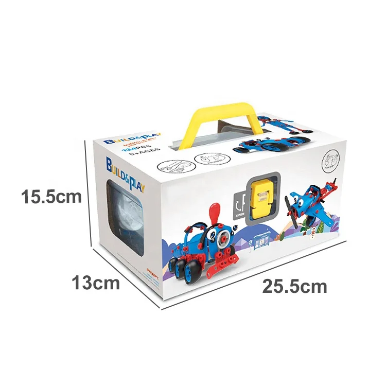 142 шт. 6 в 1 DIY шток сборные игрушки для детей Для мальчиков и девочек создавать свои собственные интеллигентая (ый) строительные блоки