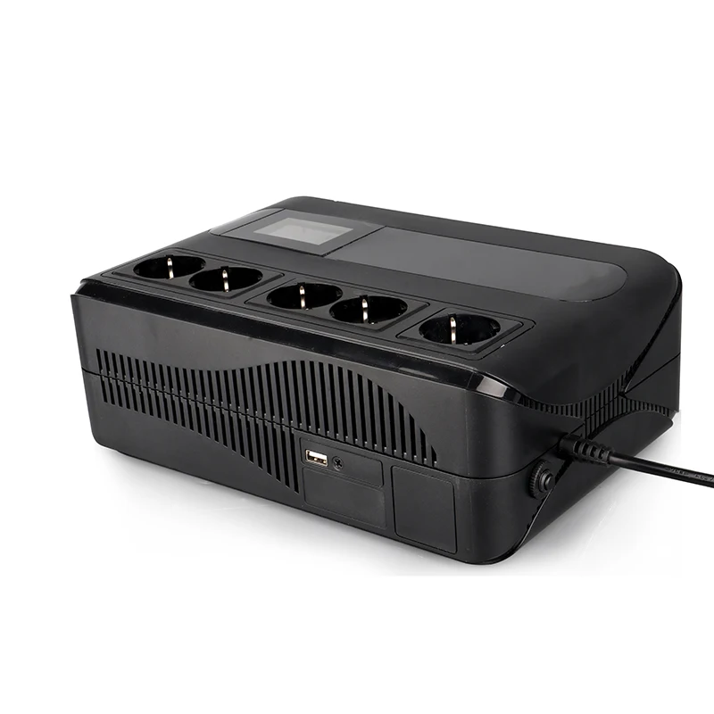 SKE New Design Offline UPS LCD Display 50Hz 60Hz 110V 220V Offline UPS 800VA with 12V 9AH Battery