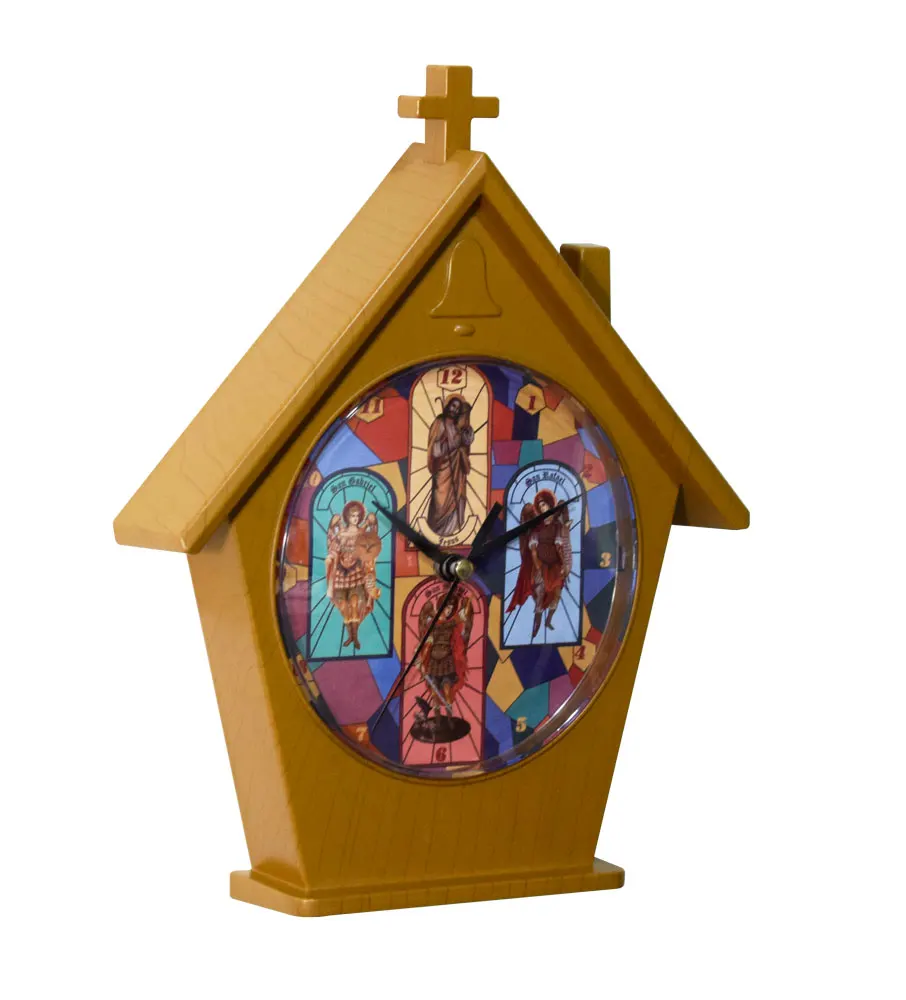 Table clock with bird sounds peacock wall clock decorate small clock