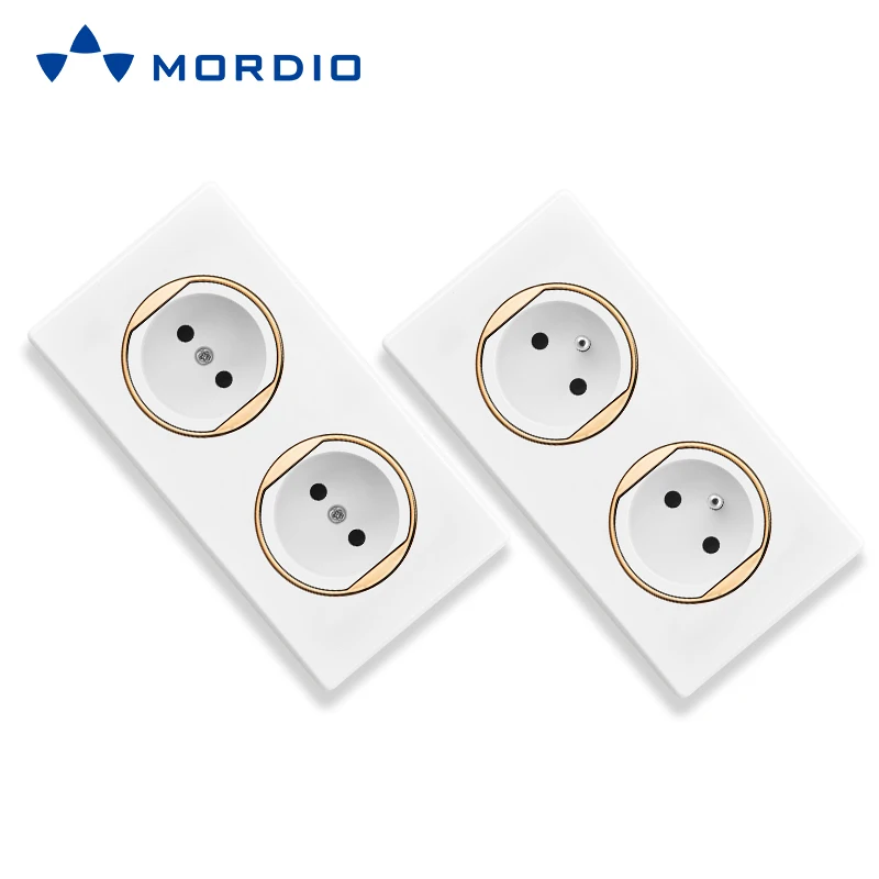 C2 Golden Electrical european standard wall switch socket 1gang 2way Switch